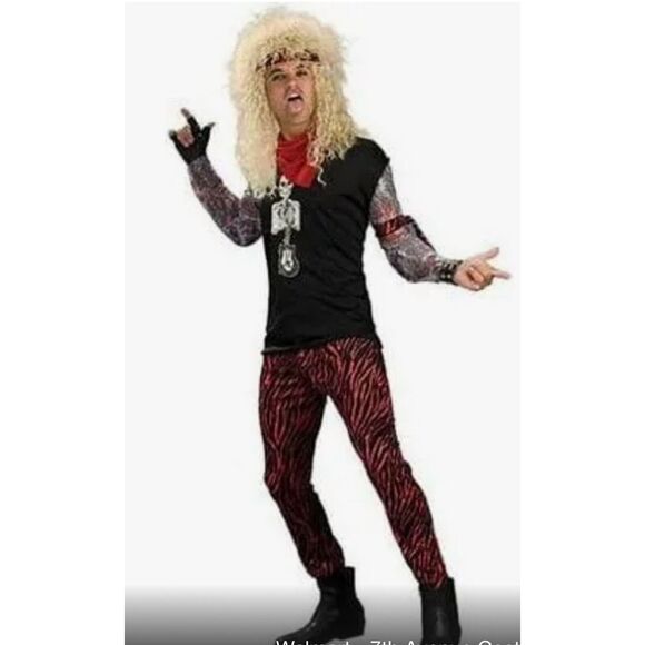 Halloween‎ Sensations 80s Hair Band Costume One Size Party - Picture 1 of 9